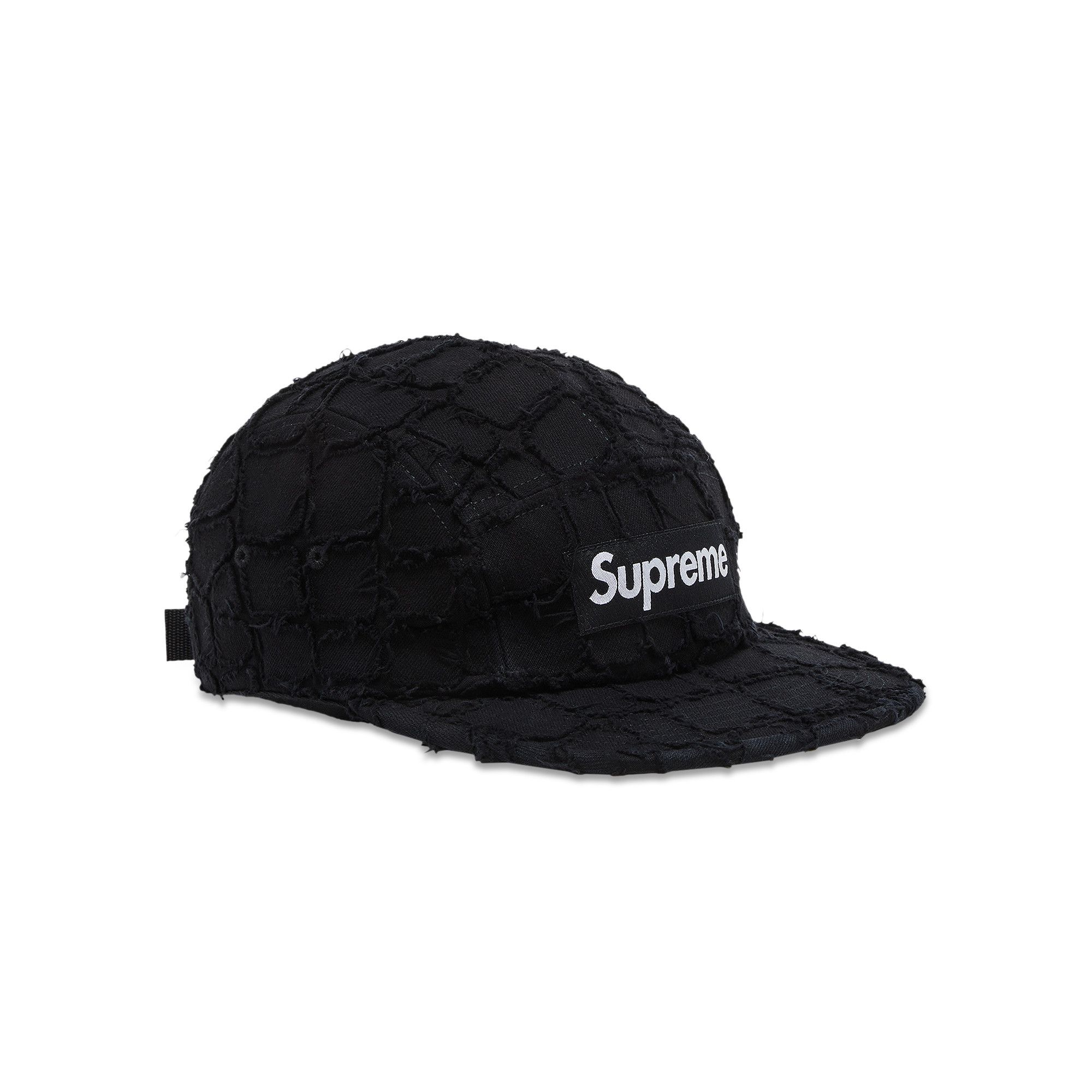 Buy Supreme Frayed Croc Denim Camp Cap 'Black' - SS25H5