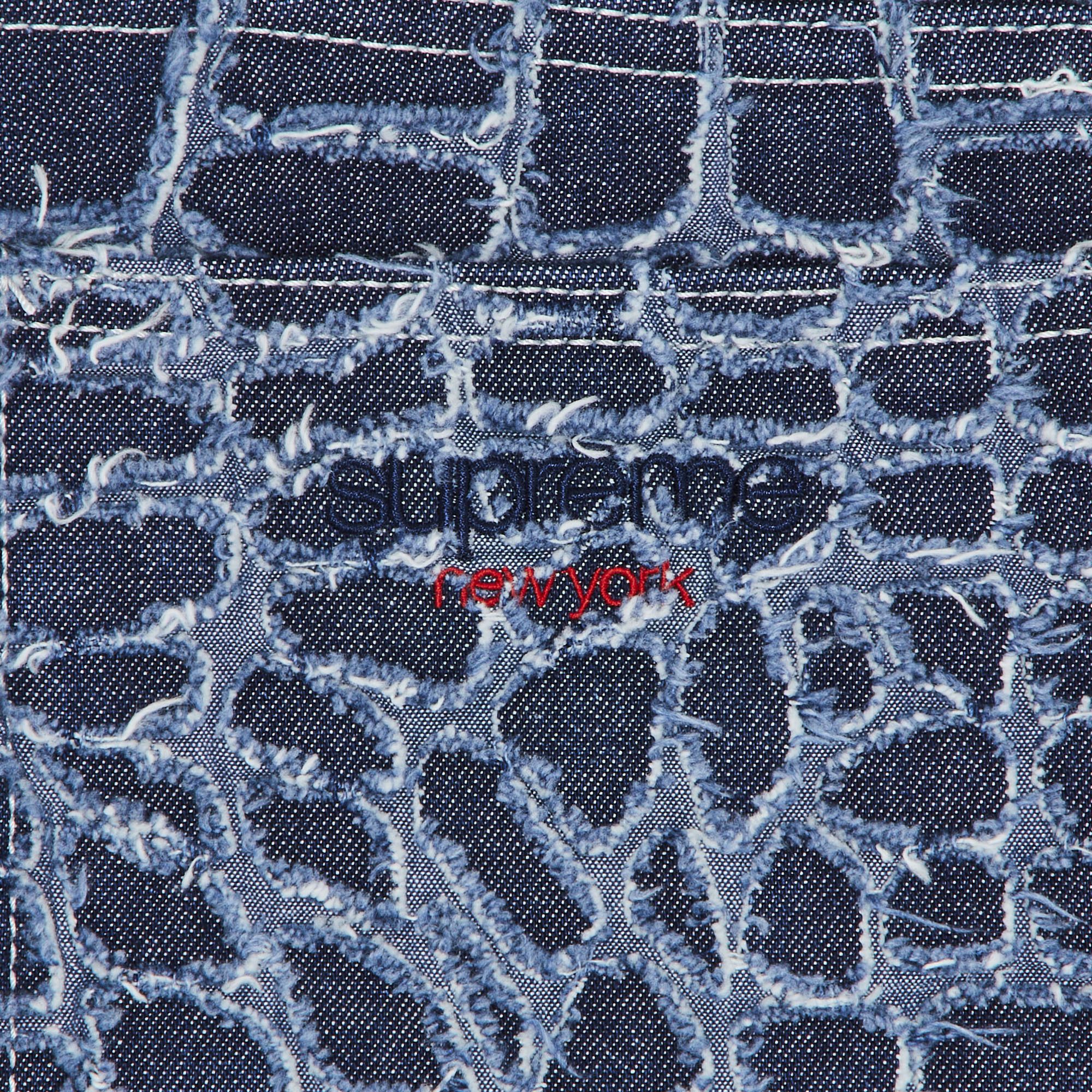 Buy Supreme Frayed Croc Baggy Denim Short 'Indigo' - SS25SH25