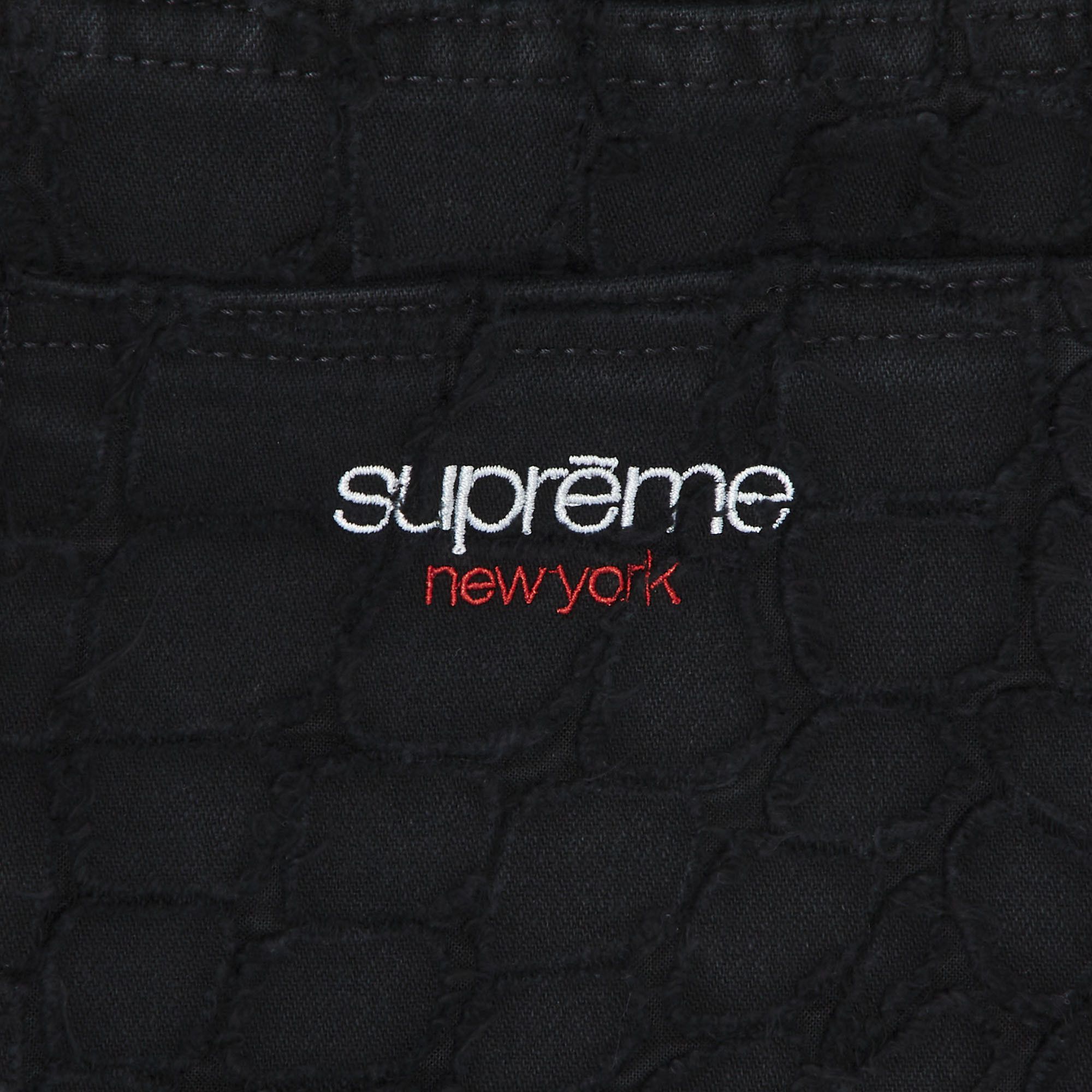 Buy Supreme Frayed Croc Baggy Denim Short 'Black' - SS25SH25 BLACK