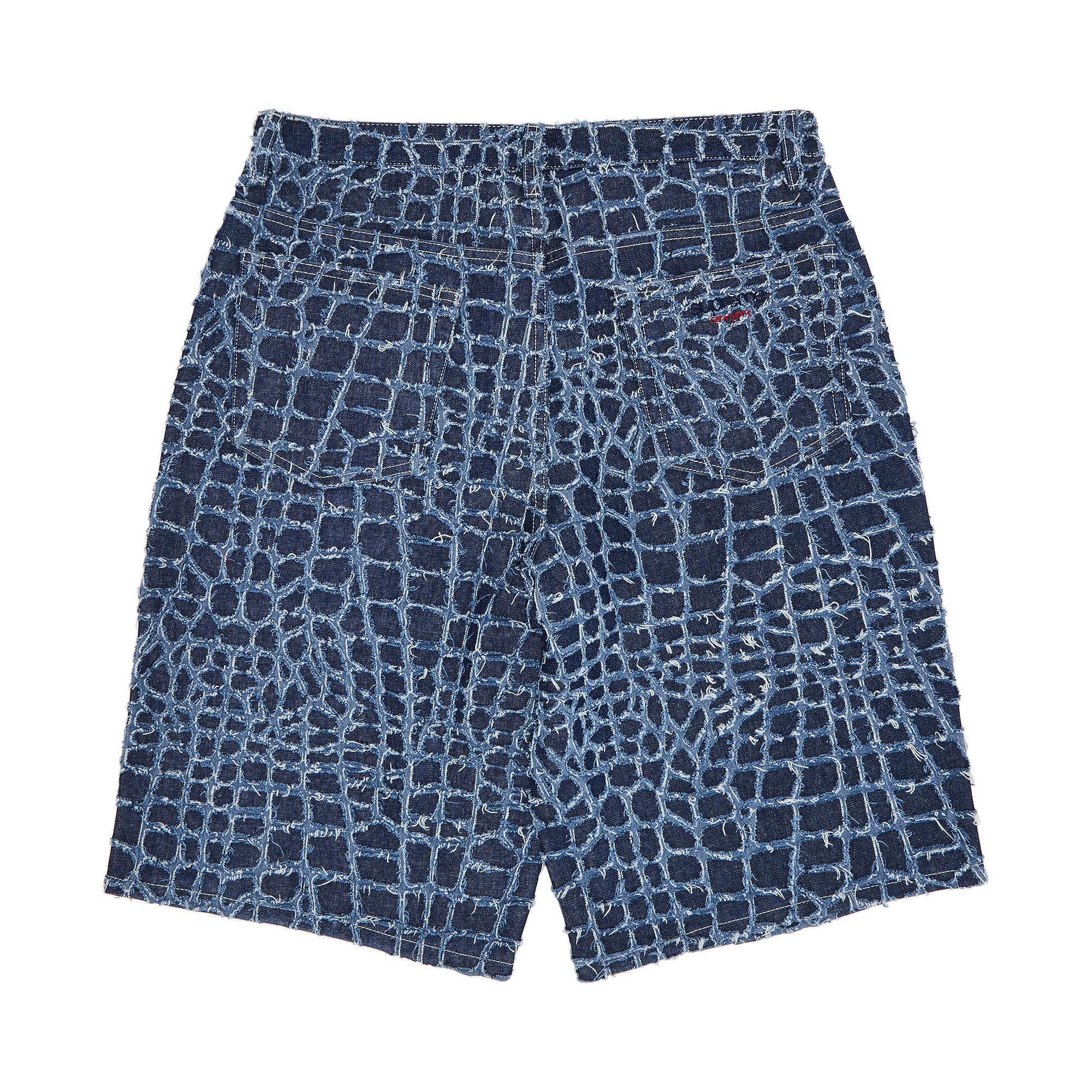 Buy Supreme Frayed Croc Baggy Denim Short 'Indigo