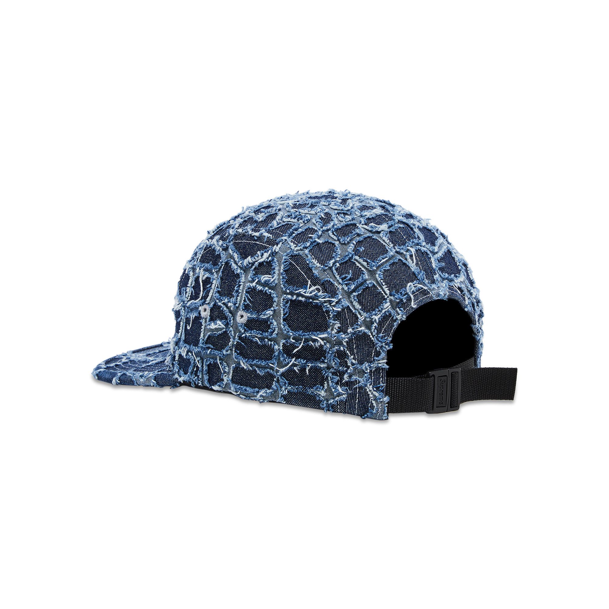 Buy Supreme Frayed Croc Denim Camp Cap 'Indigo' - SS25H5