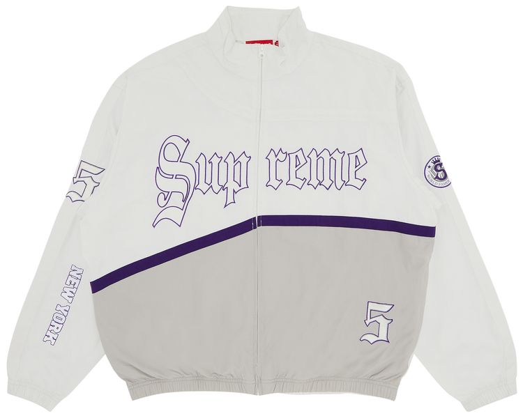 Supreme Old English Track Jacket White