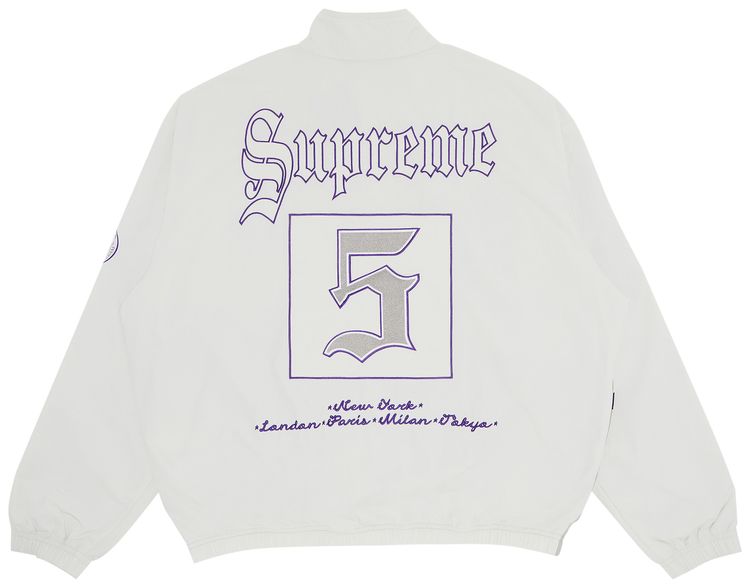 Supreme Old English Track Jacket White