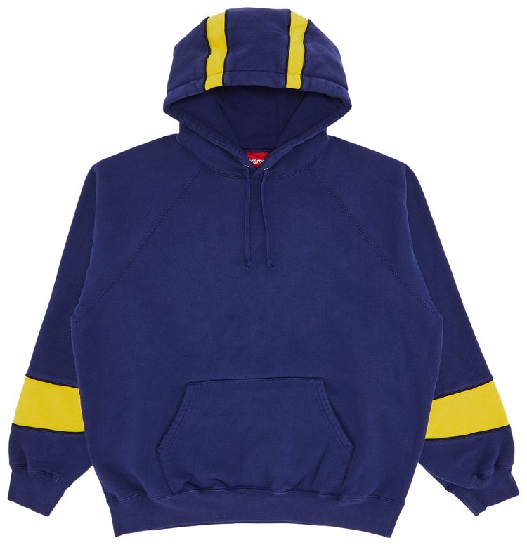Supreme Paneled Hooded Sweatshirt Washed Navy