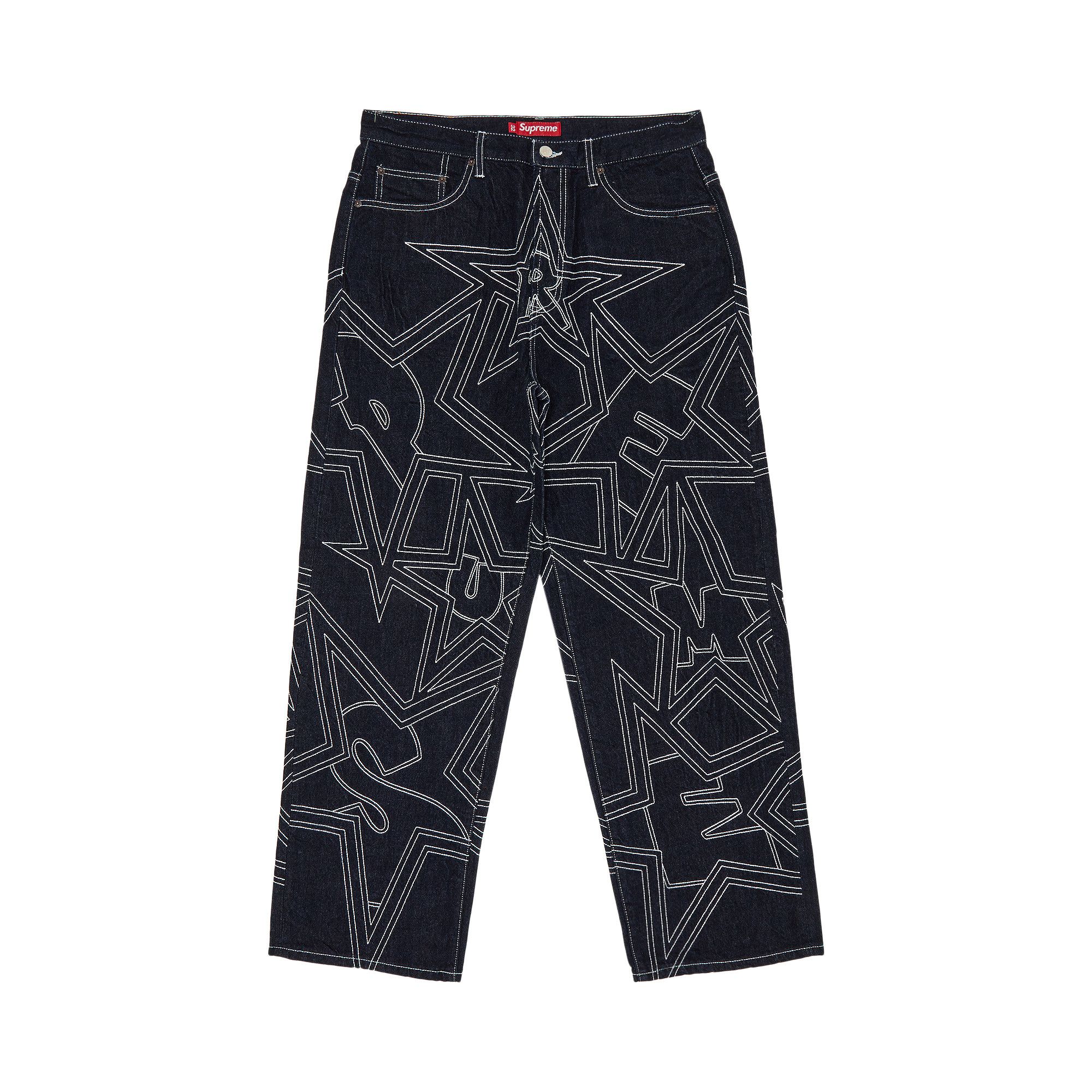 Buy Supreme Stars Topstitch Baggy Jean 'Indigo' - SS25P72