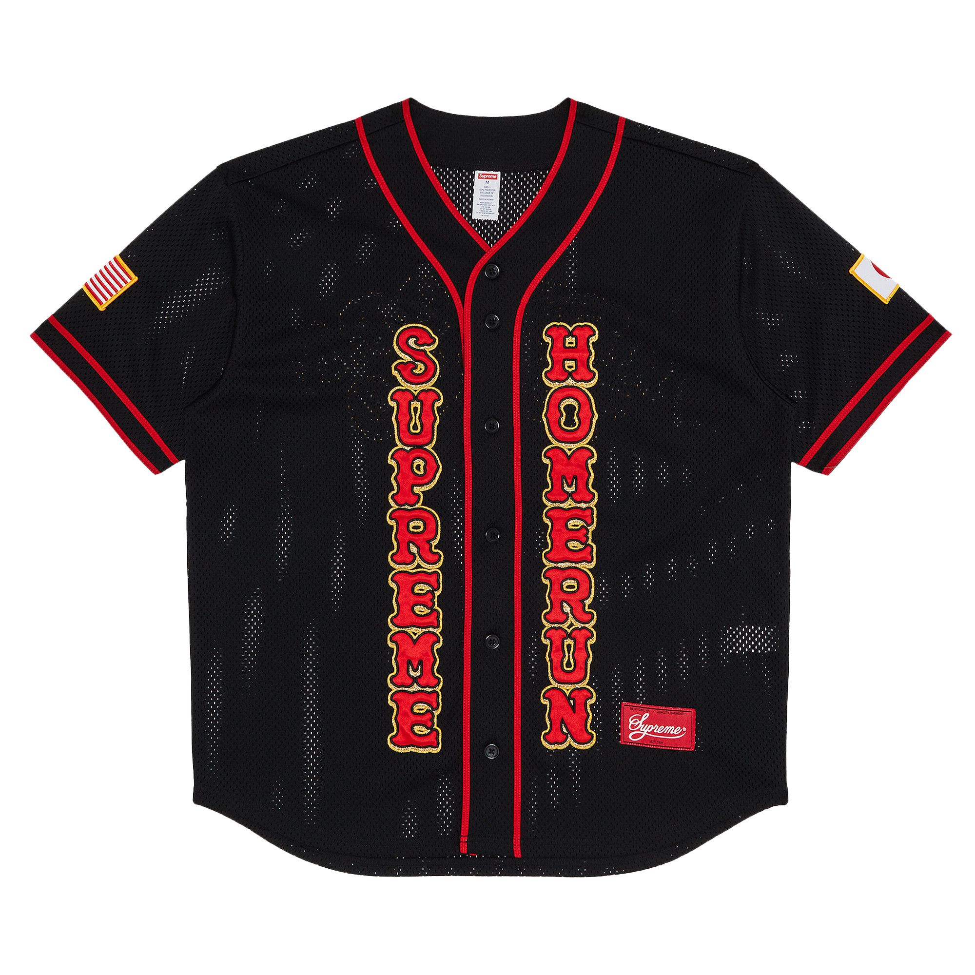 Buy Supreme x Homerun Baseball Jersey 'Black' - SS25KN70