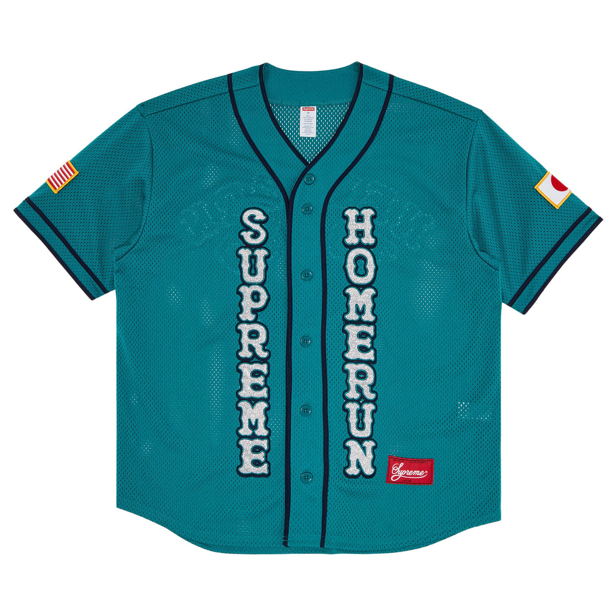 Buy Supreme x Homerun Baseball Jersey 'Teal' - SS25KN70 TEAL | GOAT