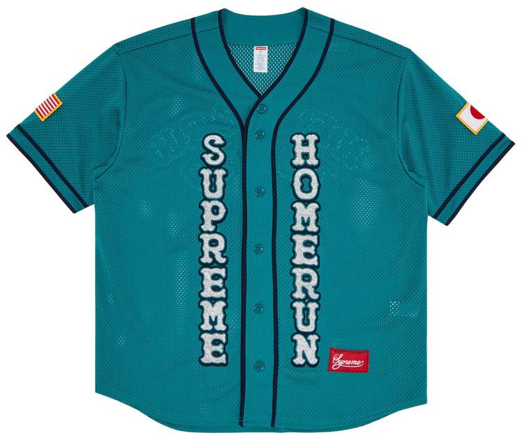 Supreme x Homerun Baseball Jersey Teal