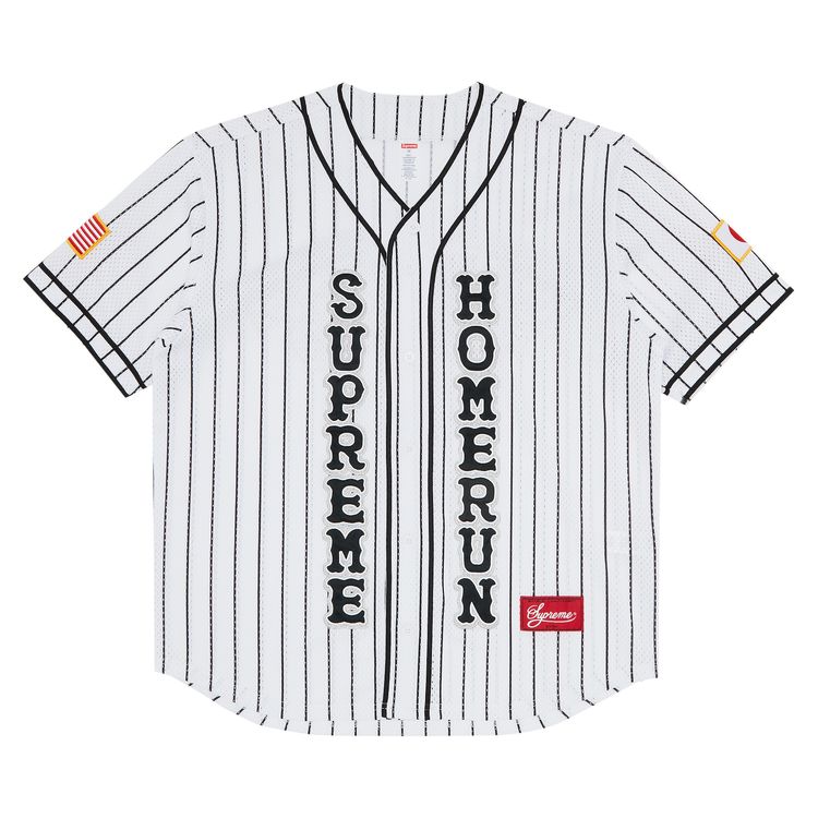 Supreme x Homerun Baseball Jersey Stripe