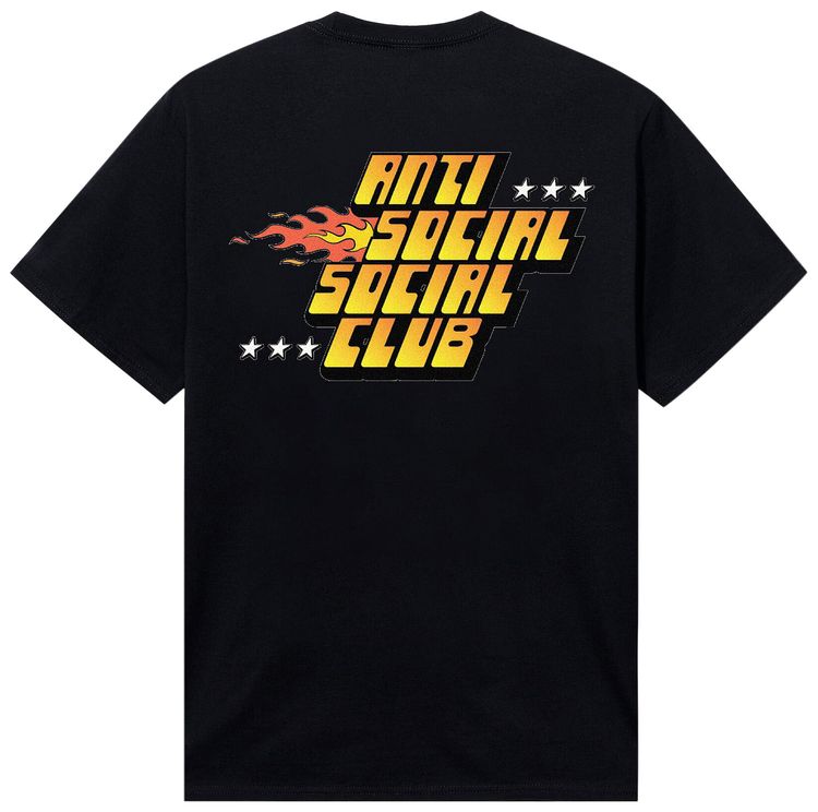 Anti Social Social Club Flames Tee Black