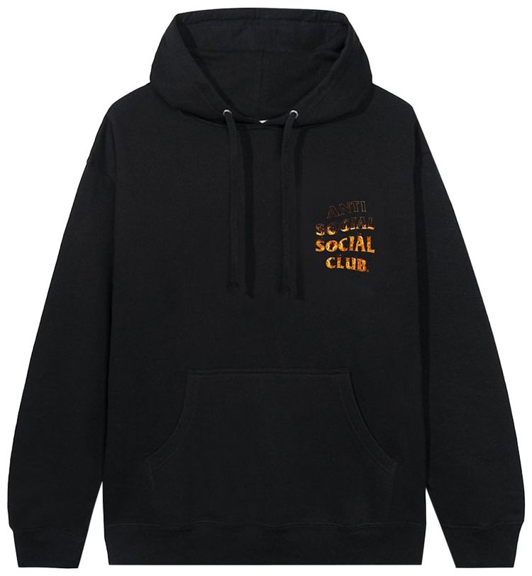 Anti Social Social Club Fire Inside Hoodie Black