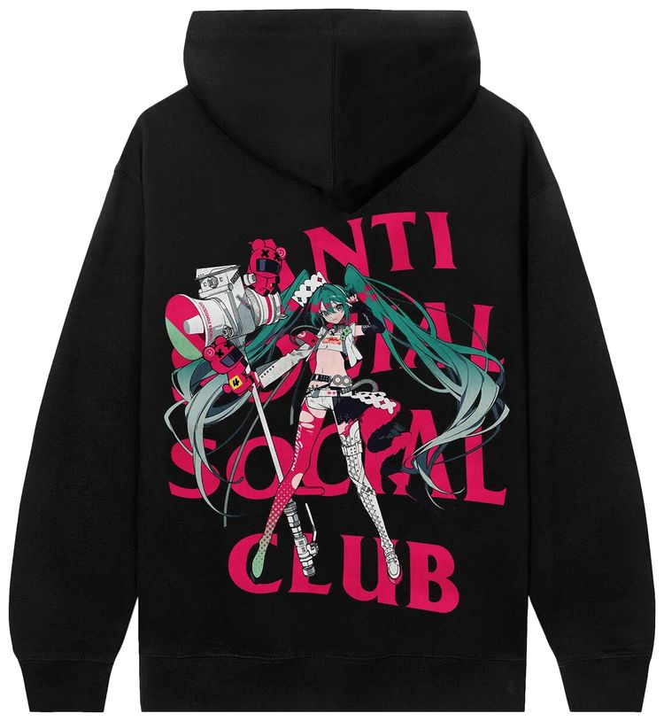 Anti Social Social Club x Goodsmile Racing Virtual Echo Hoodie Black