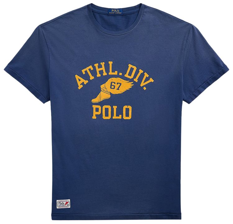 Polo Ralph Lauren Short Sleeve Athletic Division Jersey T Shirt Rustic Navy