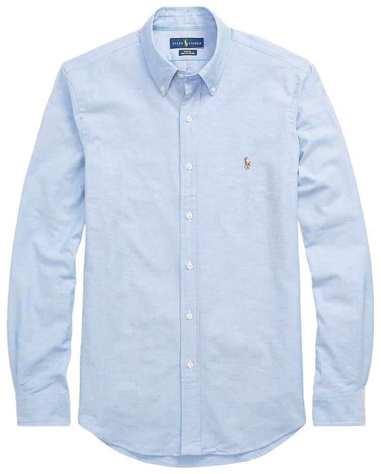 Polo Ralph Lauren Long Sleeve Stretch Oxford Sport Shirt Blue