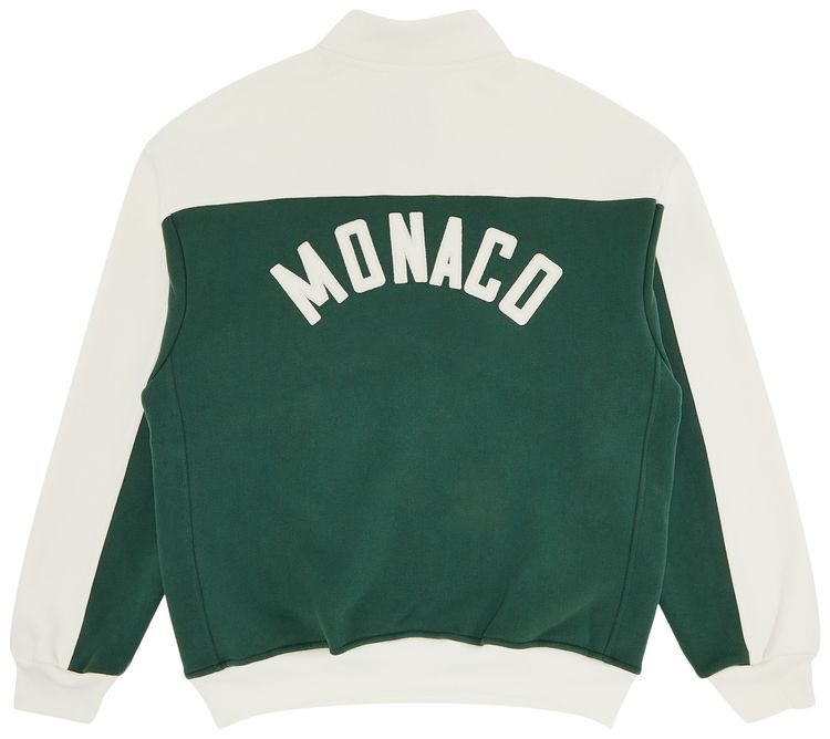 Rhude Monaco Half Zip Hunter GreenCream