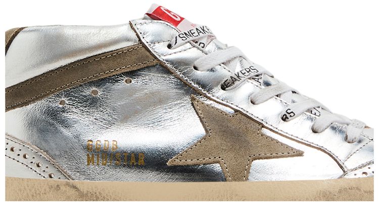Golden Goose Wmns Mid Star Silver Laminated