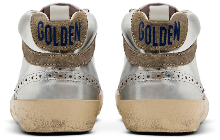 Golden Goose Wmns Mid Star Silver Laminated