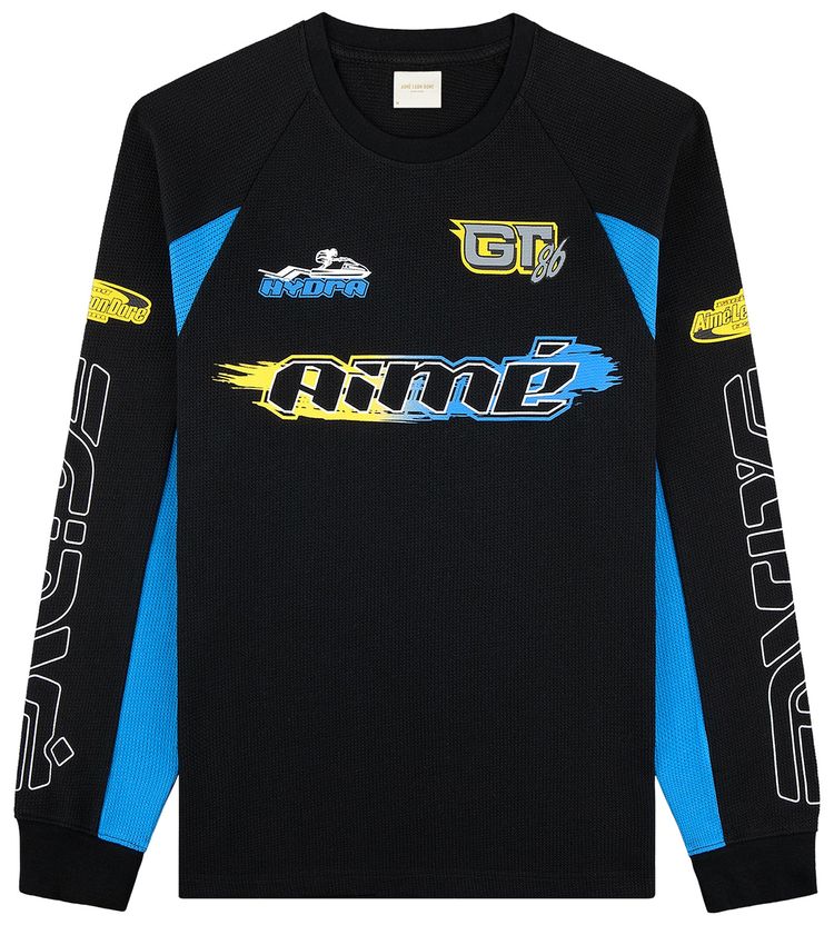 Aime Leon Dore Long Sleeve Mesh Waverunner Tee Jet Black