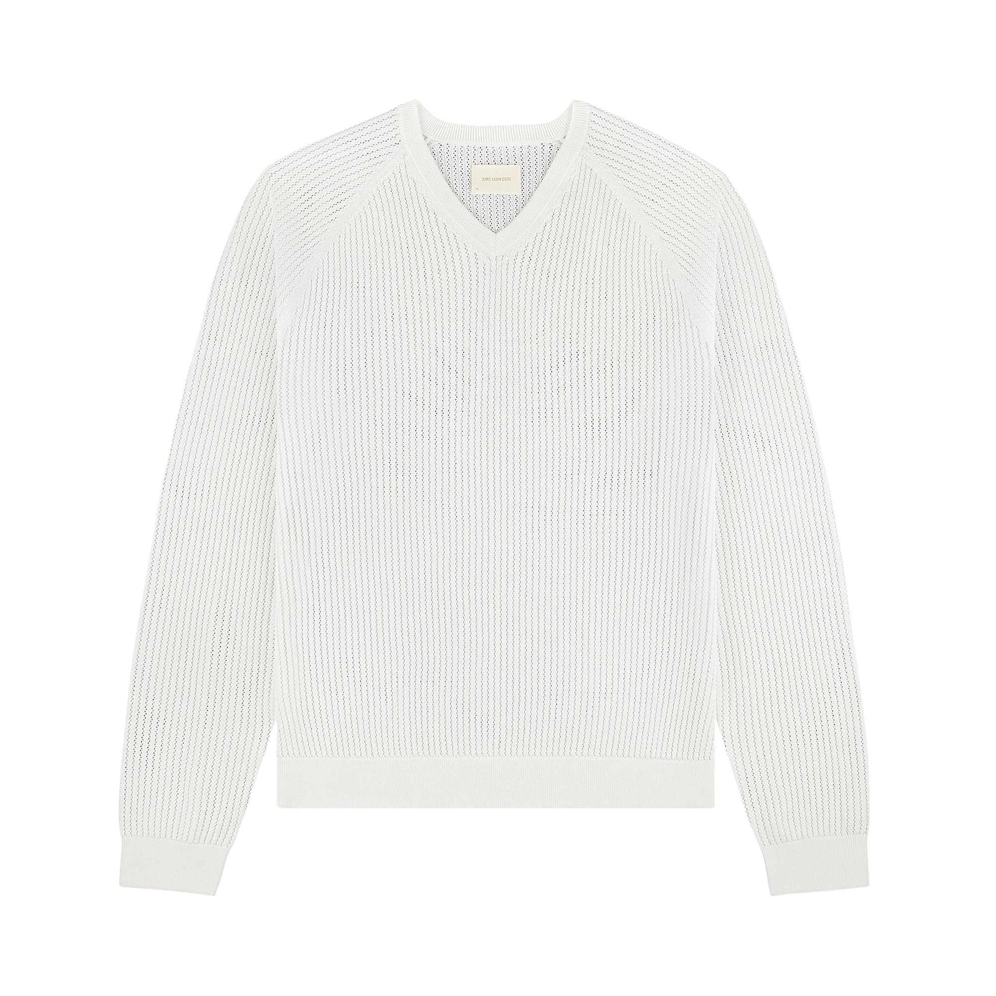 トップス Aime Leon Dore Pointelle Knit Merino Buy Aimé Leon Dore Pointelle Knit Sweater 'Pristine' - SS25KS010