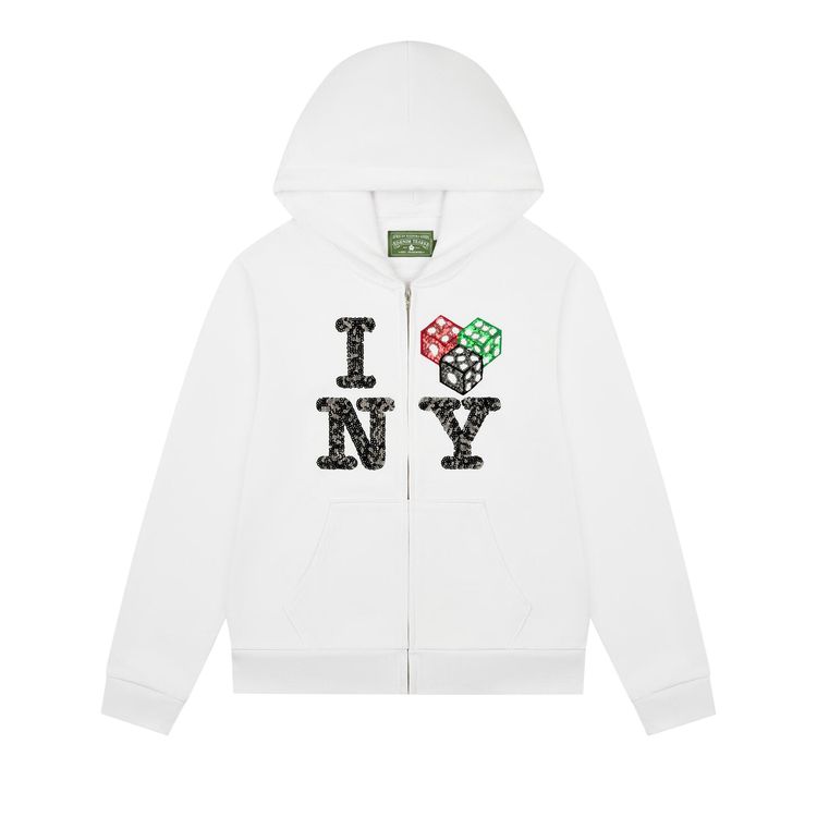 Denim Tears Cee Lo NY Zip Hoodie White