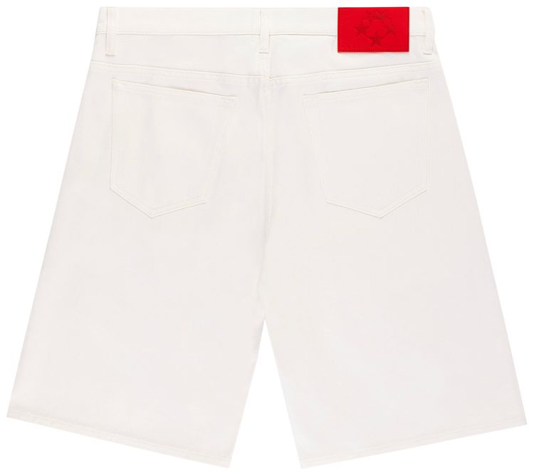 Sp5der V3 Logo Denim Short White