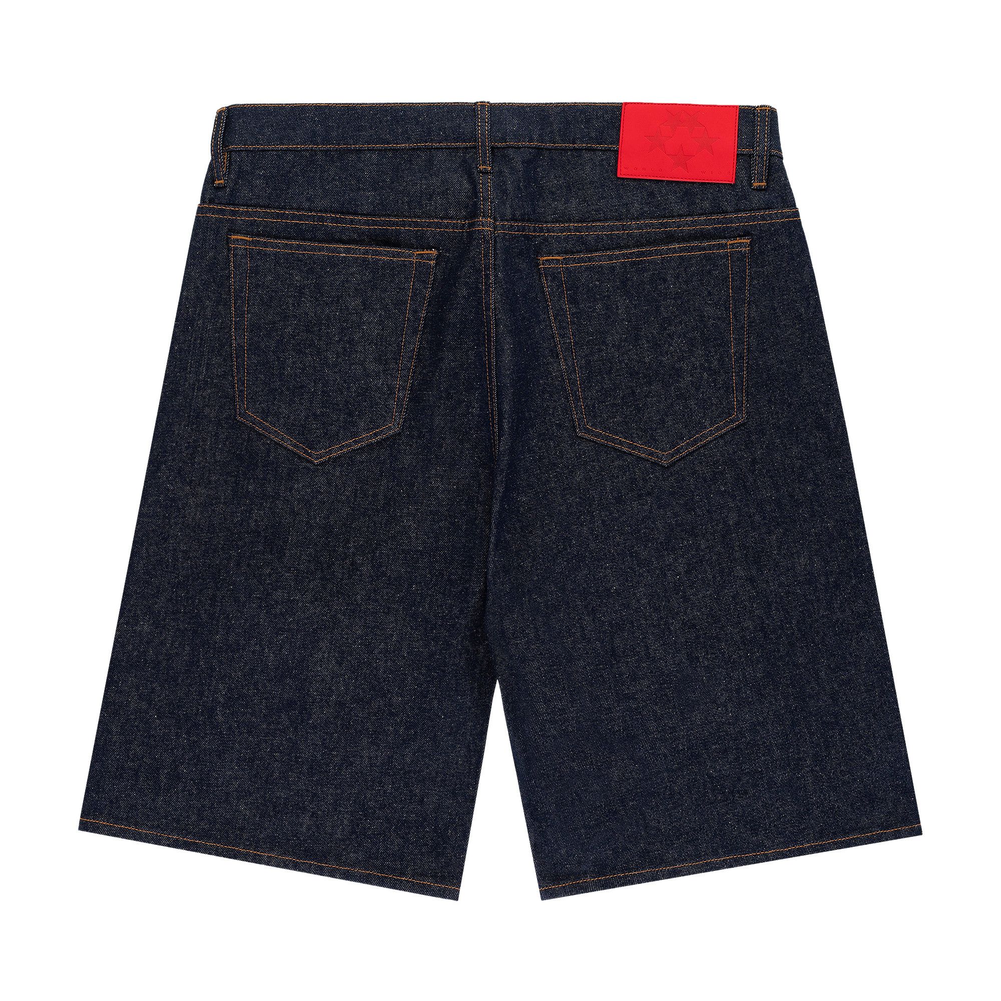 Buy Sp5der V3 Logo Denim Short 'Indigo Denim' - SH010SS25IND | GOAT