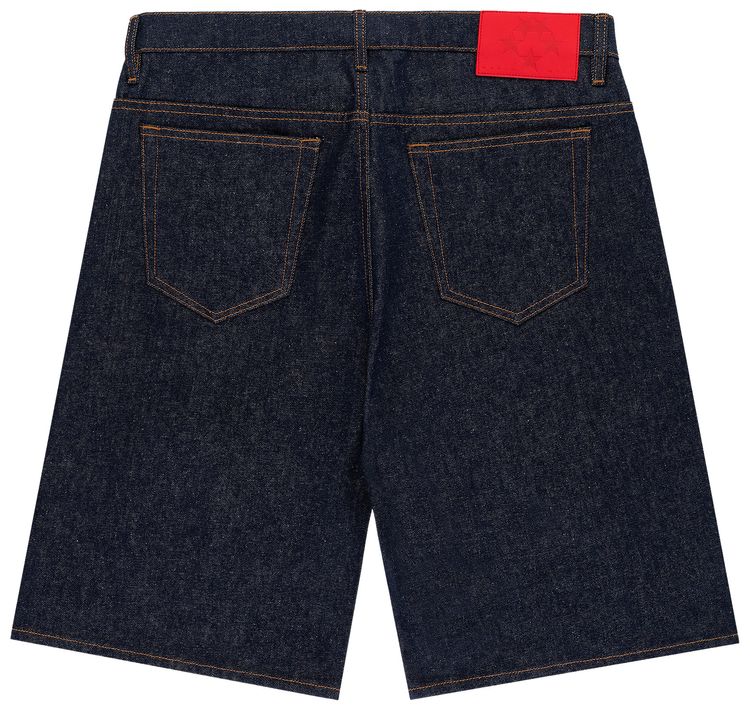 Sp5der V3 Logo Denim Short Indigo Denim