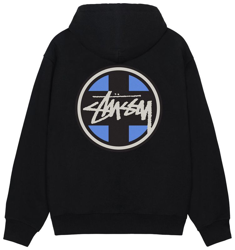 Stussy Cross Dot Hoodie Black