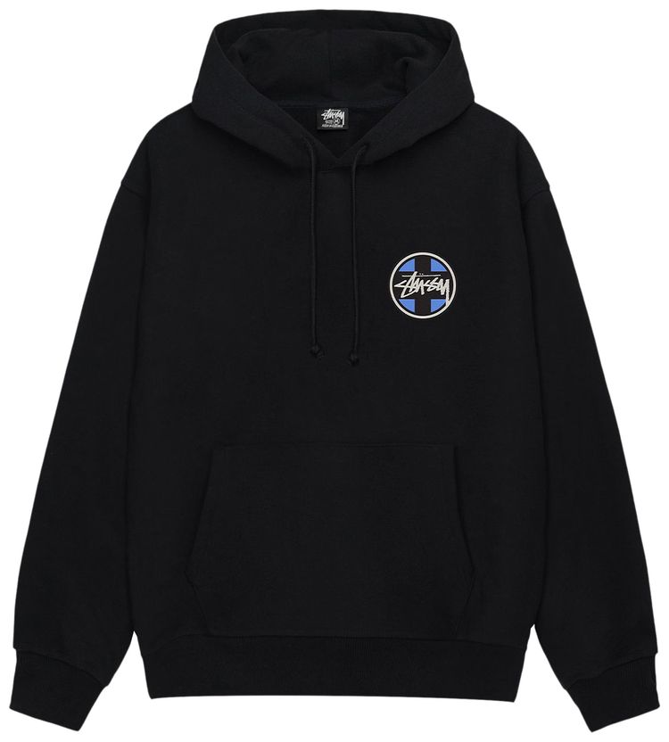 Stussy Cross Dot Hoodie Black