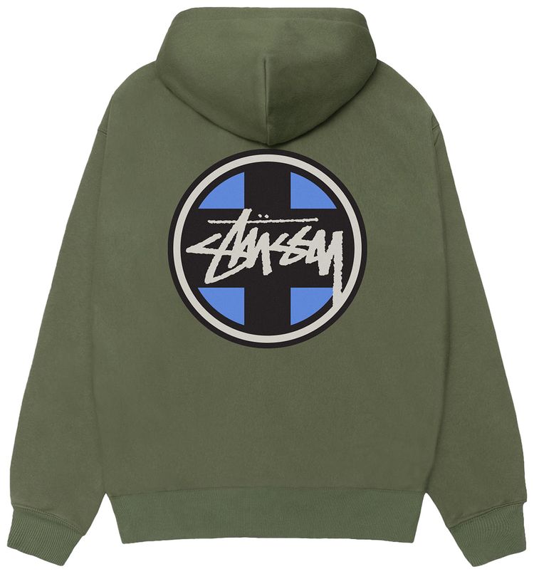 Stussy Cross Dot Hoodie Olive