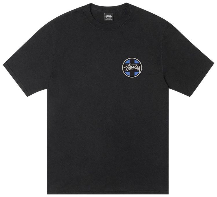Stussy Cross Dot Tee Pigment Dyed Black