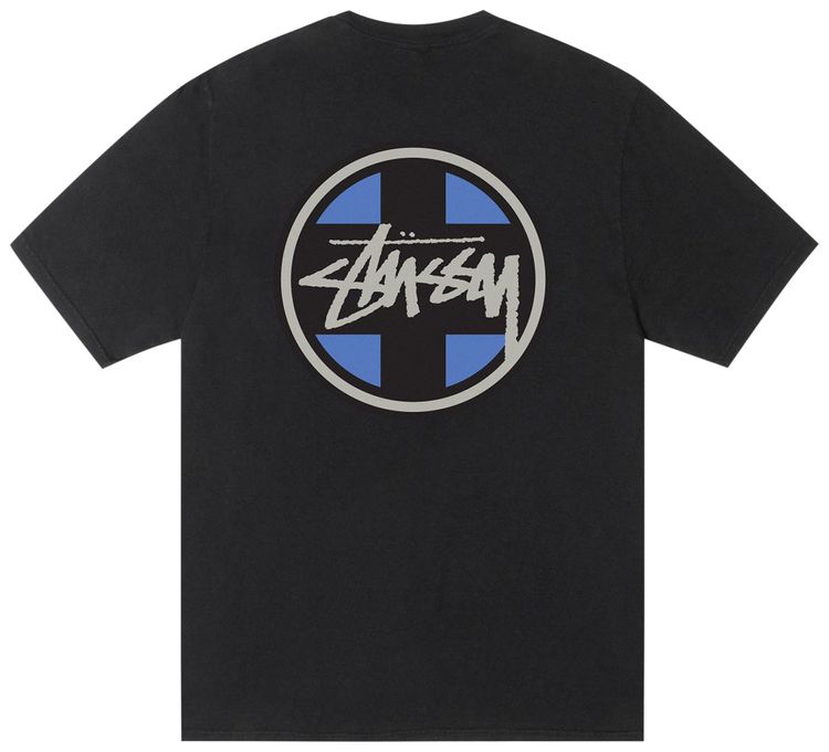 Stussy Cross Dot Tee Pigment Dyed Black
