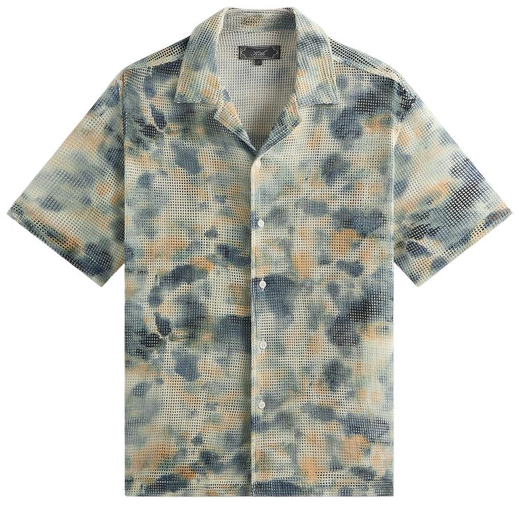 Kith Cotton Mesh Thompson Camp Collar Shirt Cyanotype