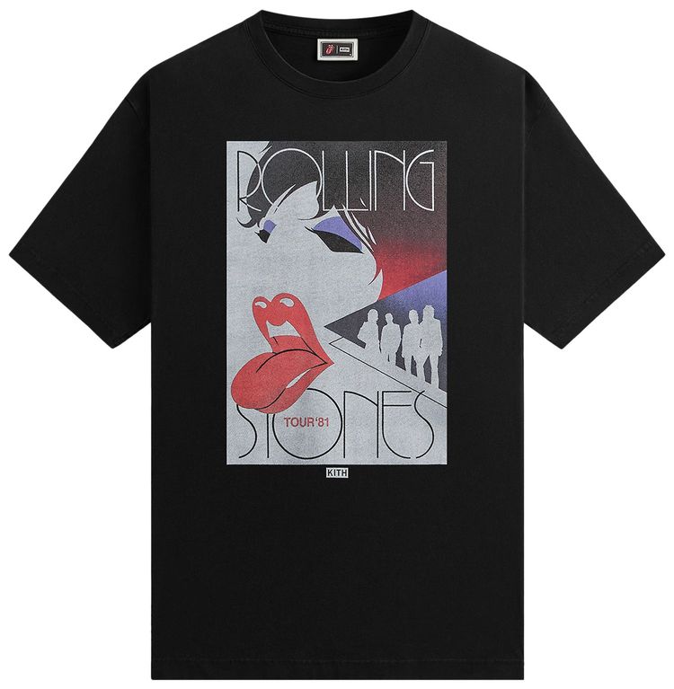 Kith For The Rolling Stones Tour 1981 Tee Black