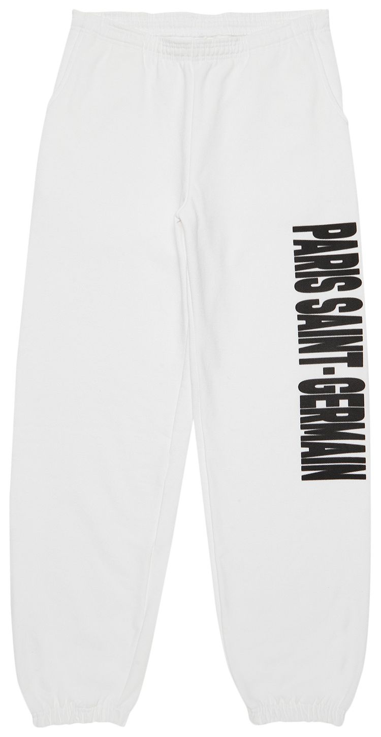 GOAT Exclusive Paris Saint Germain Headline Logo Sweatpants White