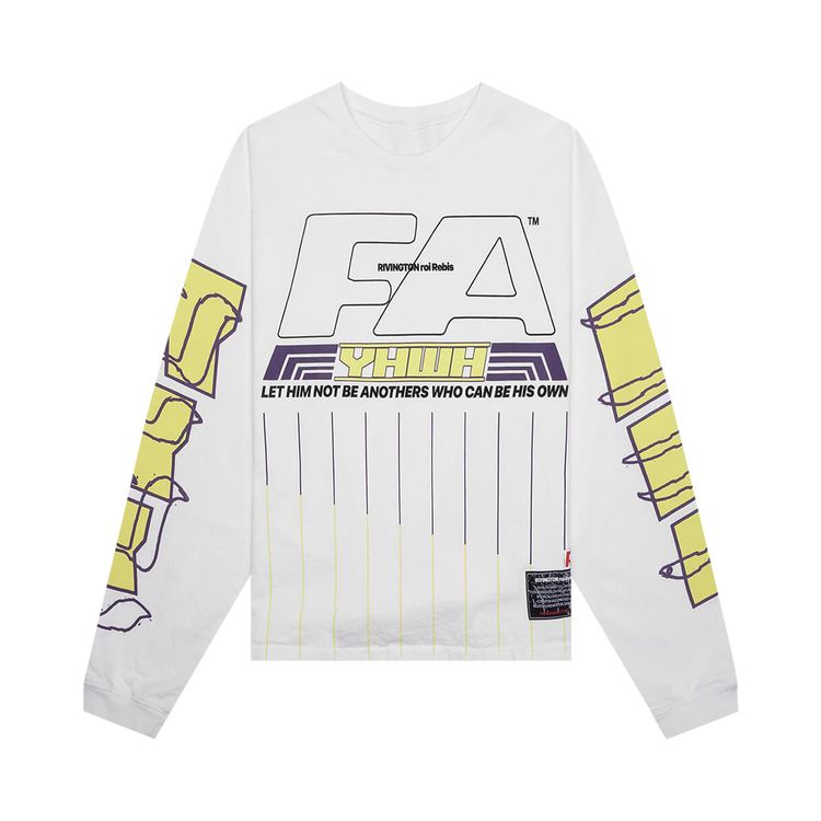 RIVINGTON roi Rebis His Own Racing Long Sleeve Tee Optic White