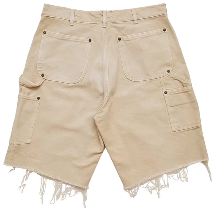Maison Margiela Denim Cut Off Carpenter Shorts Beige