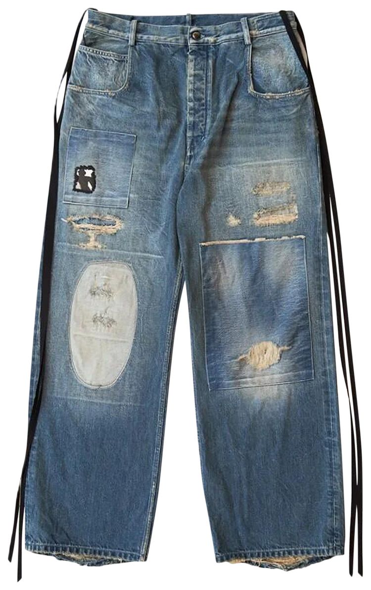 Ann Demeulemeester Olan 5 Pockets High Comfort Trousers Blue