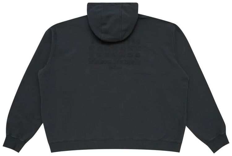 Maison Margiela Back Logo Zip Up Hoodie Black