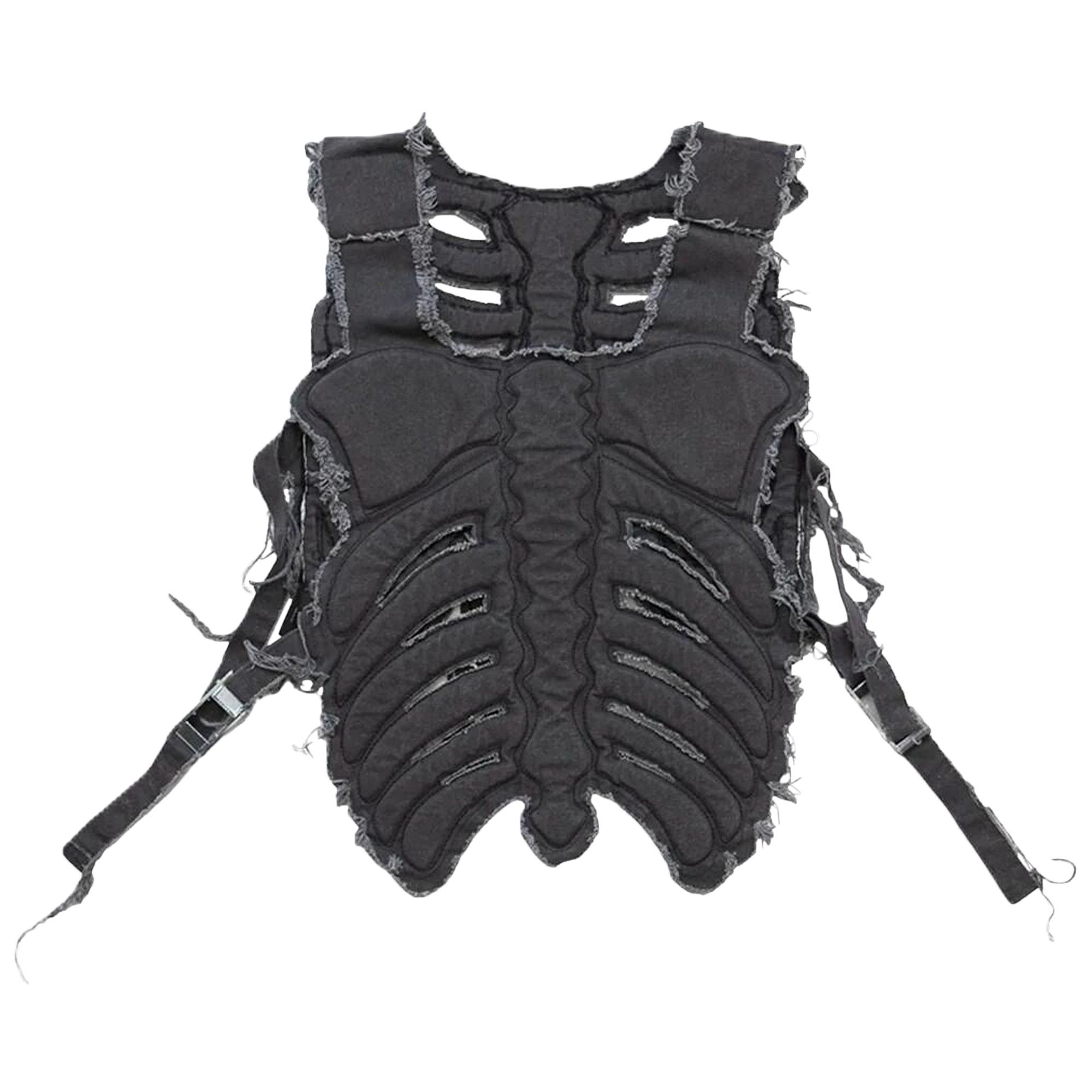 Gamchu Bone vest ベスト ブラック サブカル Buy Satoshi Nakamoto Skeleton Vest 'Black' - SS25ACC001 | GOAT