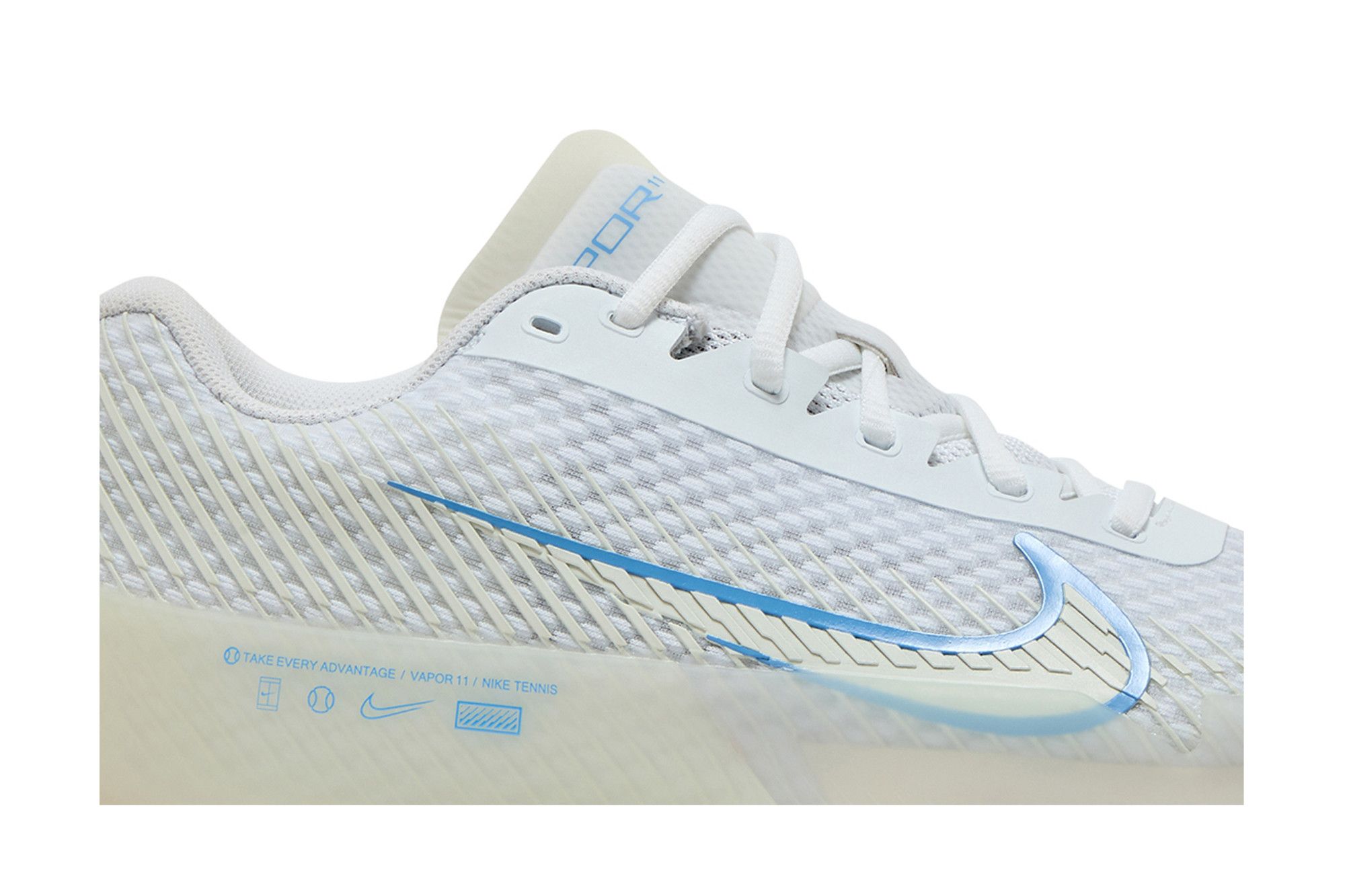 Buy NikeCourt Air Zoom Vapor 11 HC 'White Light Blue Gum' - DR6966