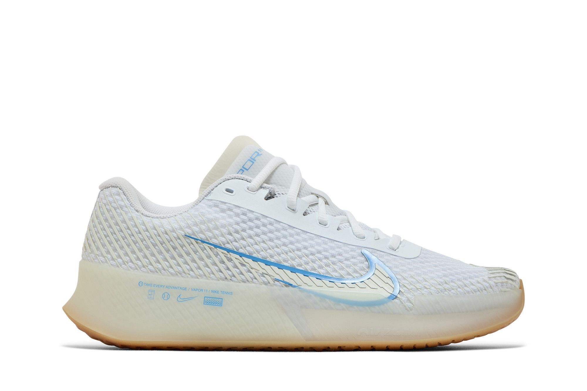 Buy NikeCourt Air Zoom Vapor 11 HC 'White Light Blue Gum' - DR6966