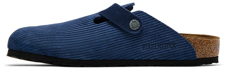 Birkenstock Boston Suede Embossed Corduroy Narrow Indigo