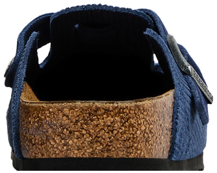 Birkenstock Boston Suede Embossed Corduroy Narrow Indigo