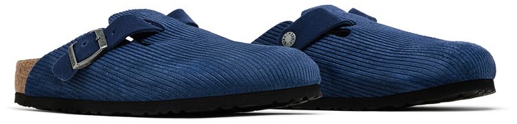 Birkenstock Boston Suede Embossed Corduroy Narrow Indigo