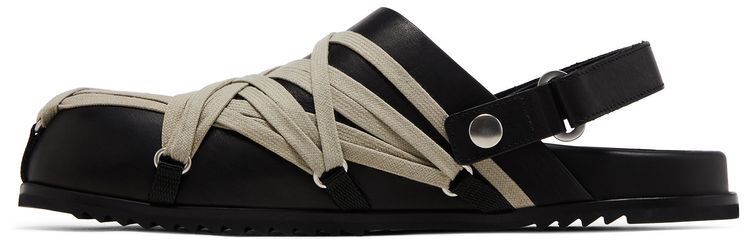 Rick Owens Hollywood Megalaced Mule Granola Black