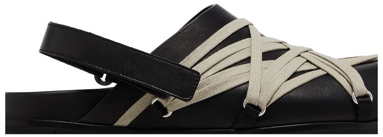 Rick Owens Hollywood Megalaced Mule Granola Black