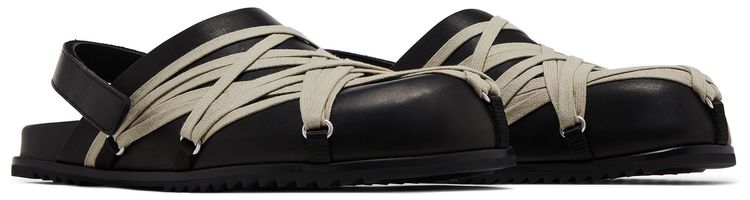 Rick Owens Hollywood Megalaced Mule Granola Black
