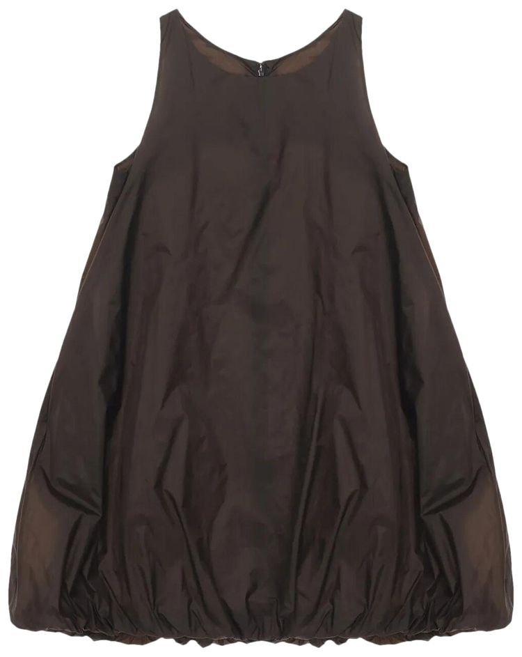 Amomento Nylon Volume Mini Dress Brown