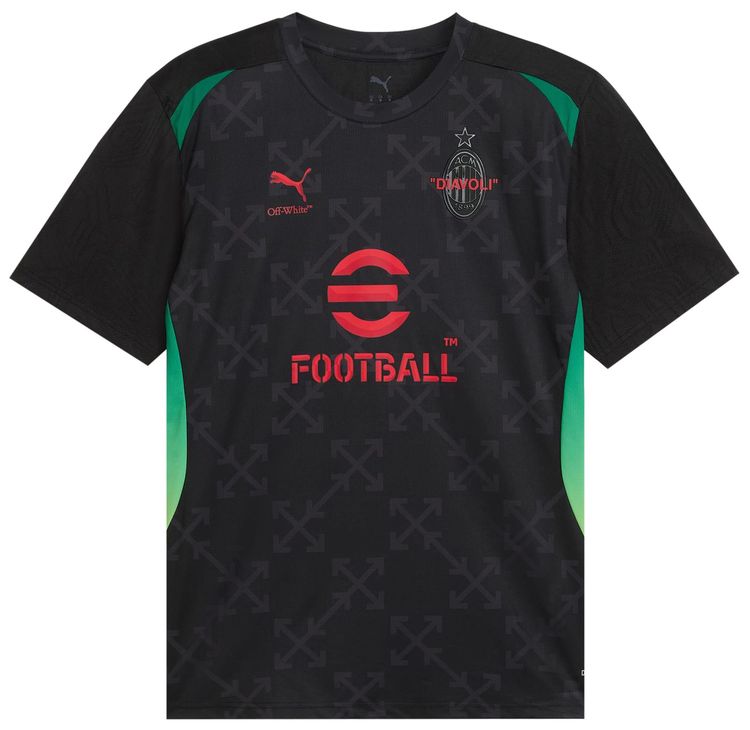 Puma AC Milan x Off White Pre Match Jersey Puma BlackFor All Time Red